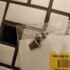 James Avery basketball and hoop charm